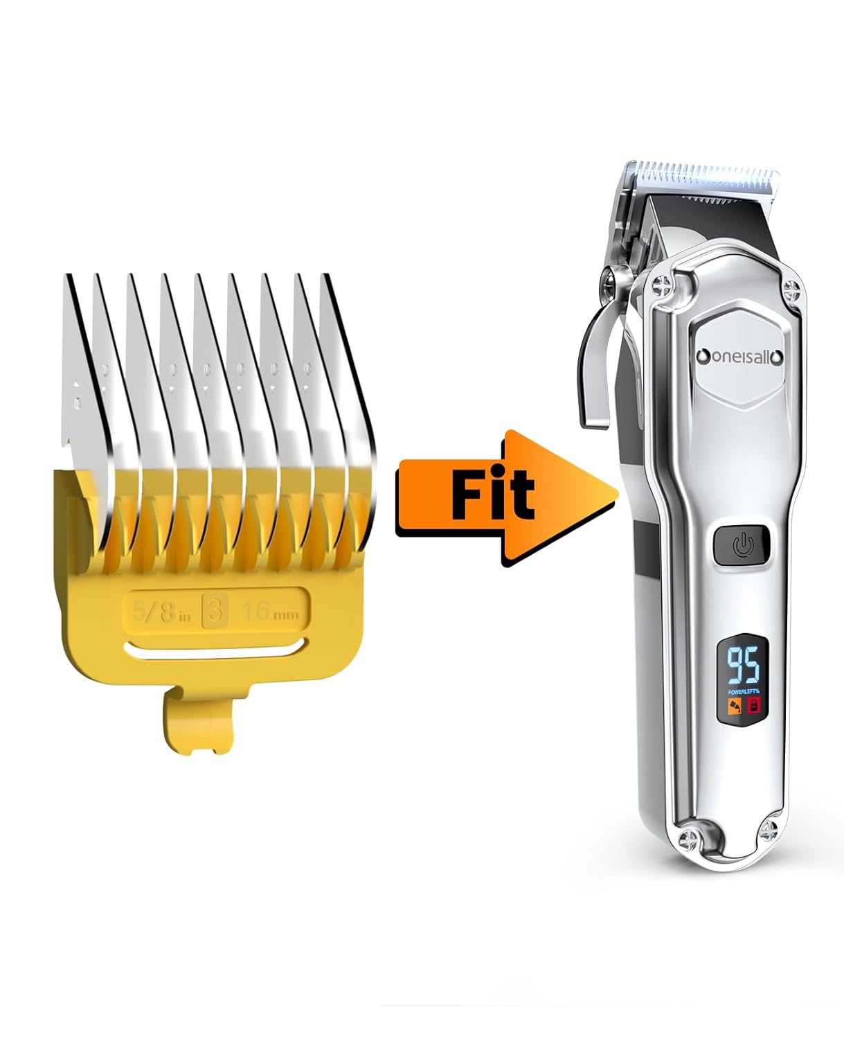 Oneisall RFC-676/RFC-676 Pro Dog Clipper 16mm Blue Metal Combs Replacement