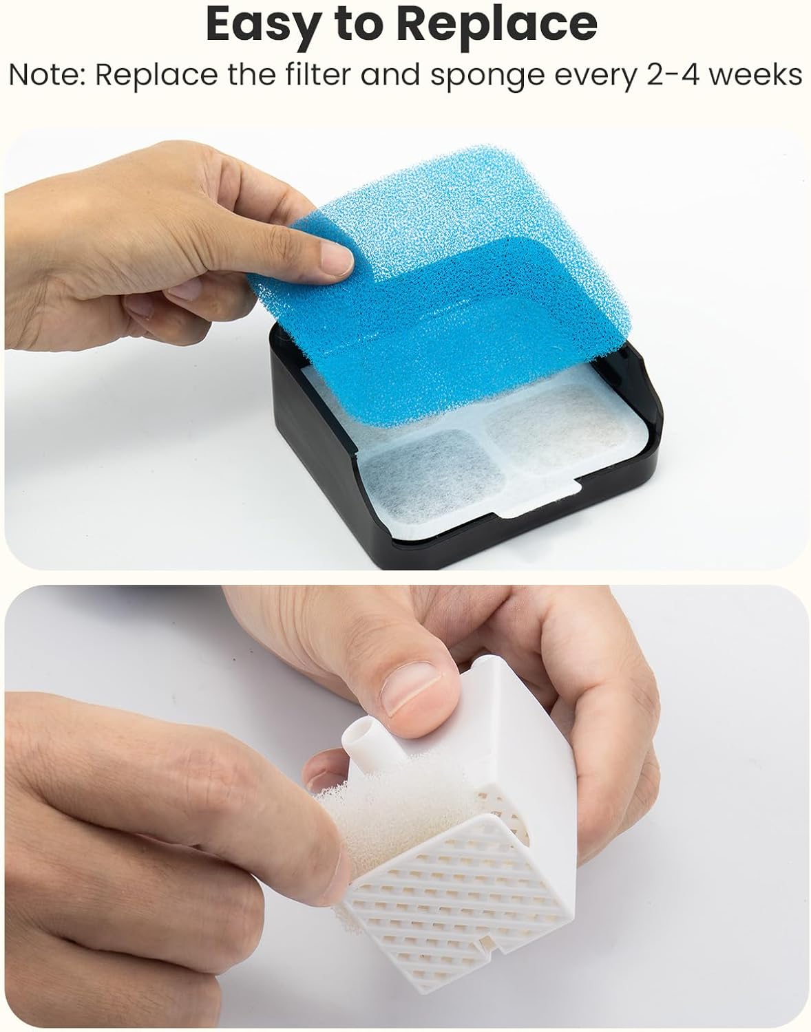 Oneisall 10L Pet Water Fountain 4PCS Carbon Filters Replacement