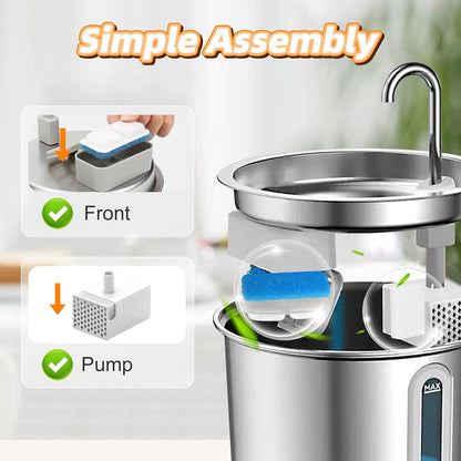 Oneisall 2L Cat Water Fountain 8PCS Carbon Filters Replacement