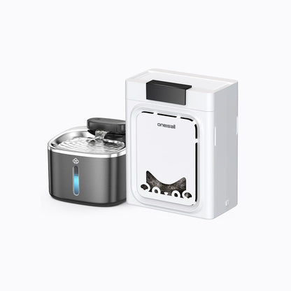 Oneisall Pet Air Purifier & Cordless Water Fountain Set