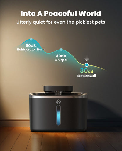 Oneisall 3.5L Cat Feeder with APP & 3.5L Cordless Water Fountain Set