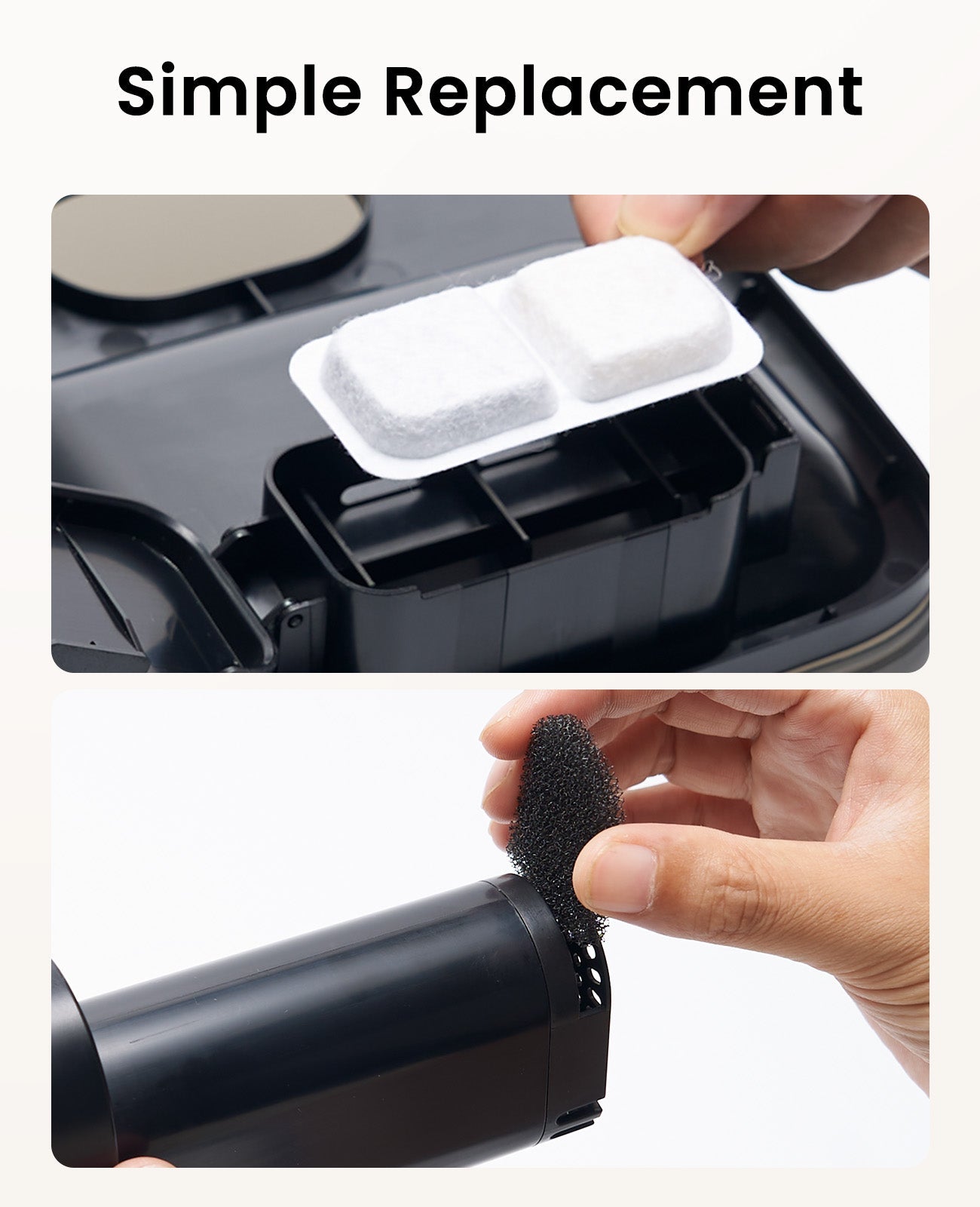 Oneisall 2.2L/3.2L Cat Water Fountain 8 Pcs Carbon Filters Replacement