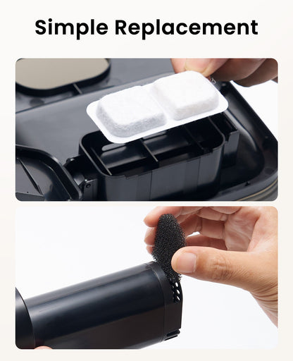 Oneisall 2.2L/3.2L Cat Water Fountain 8 Pcs Carbon Filters Replacement