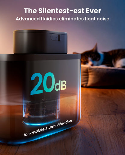 Oneisall 2.2L Cordless Cat Water Fountain