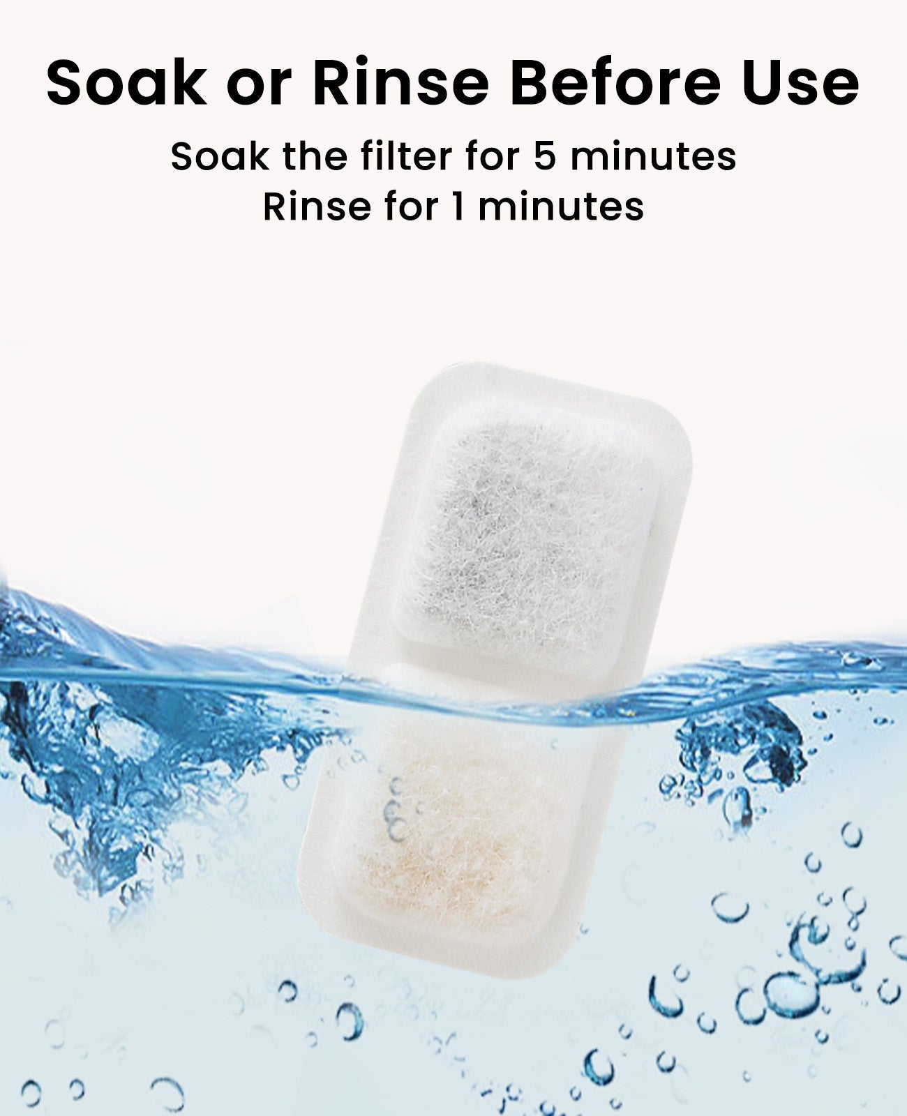 Oneisall 2.2L/3.2L Cat Water Fountain 8 Pcs Carbon Filters Replacement