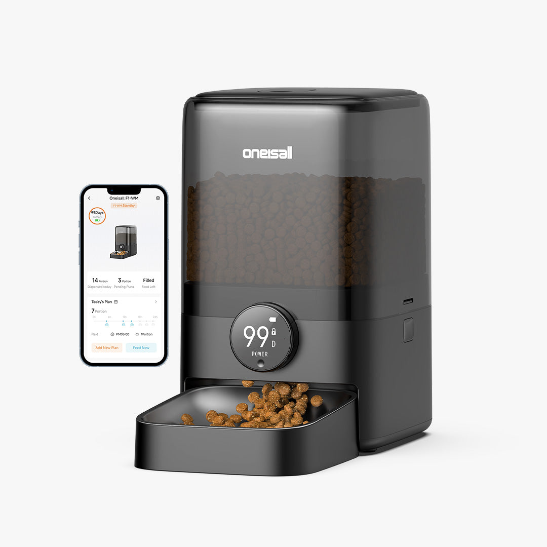 Oneisall PF08 5L Cordless Smart Cat Feeder with APP Control