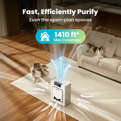 Oneisall Air Purifiers for Home Pets with Double-Sided Inlet, 3-Pack Set