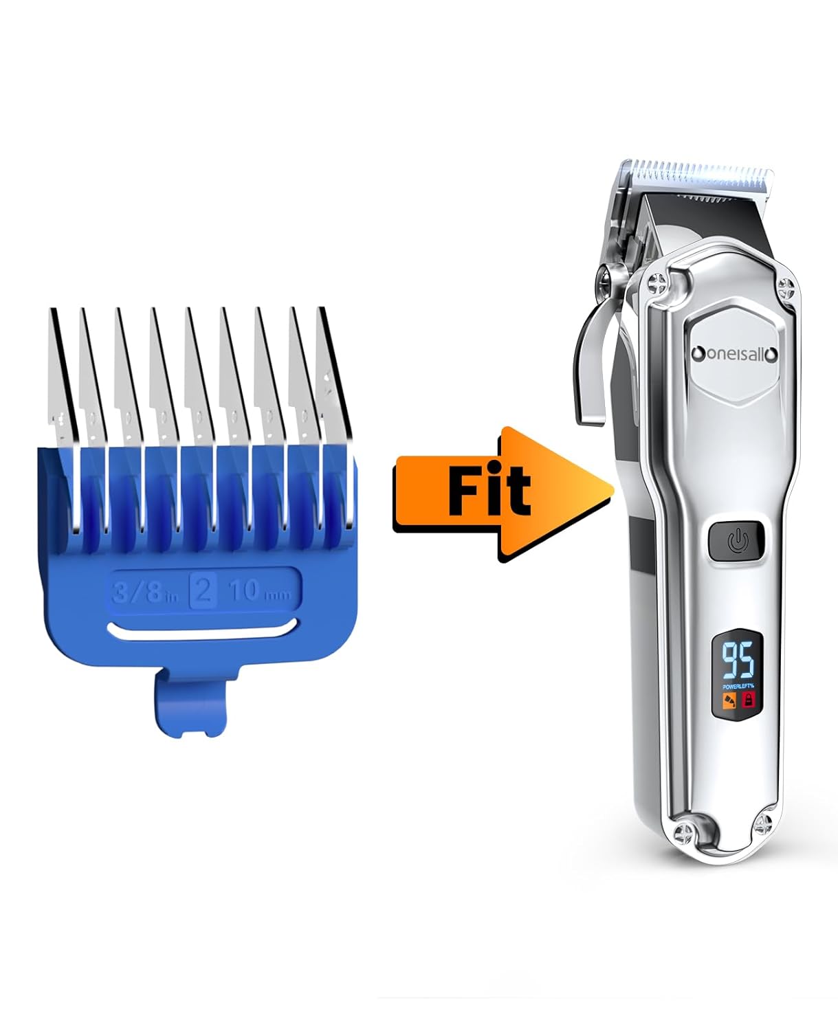 Oneisall RFC-676/RFC-676 Pro Dog Clipper 10mm Blue Metal Combs Replacement