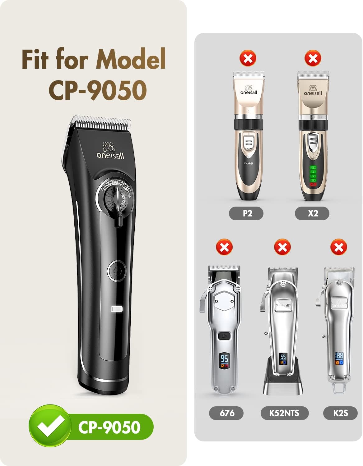 Oneisall CP-9050 Dog Clippers Blades  Replacemenet