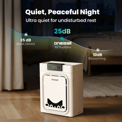 Oneisall Air Purifier for Homes with Pets, Double-Sided Inlet