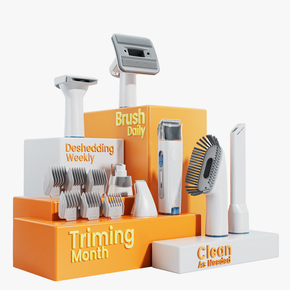 Oneisall LM2 Pet Grooming Vacuum Kit & 3 Blades Replacement Set