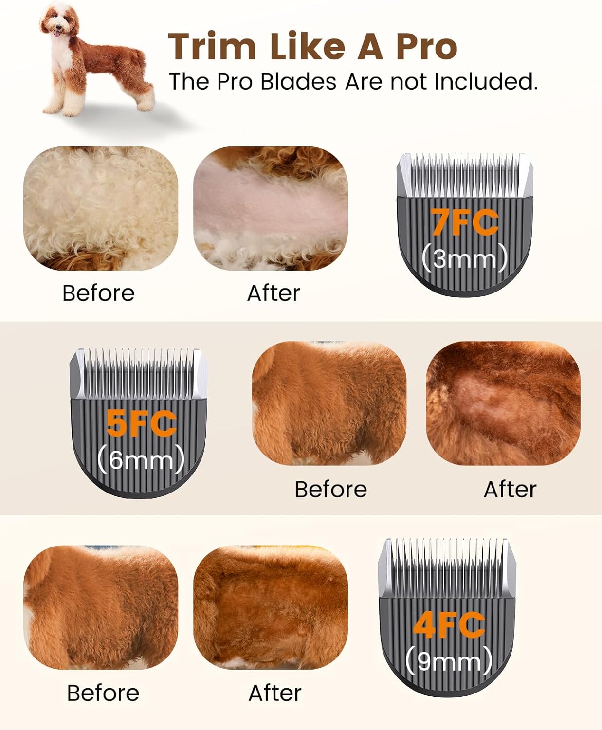 Oneisall DTJ-001 Silver Dog Clippers Blades Replacement