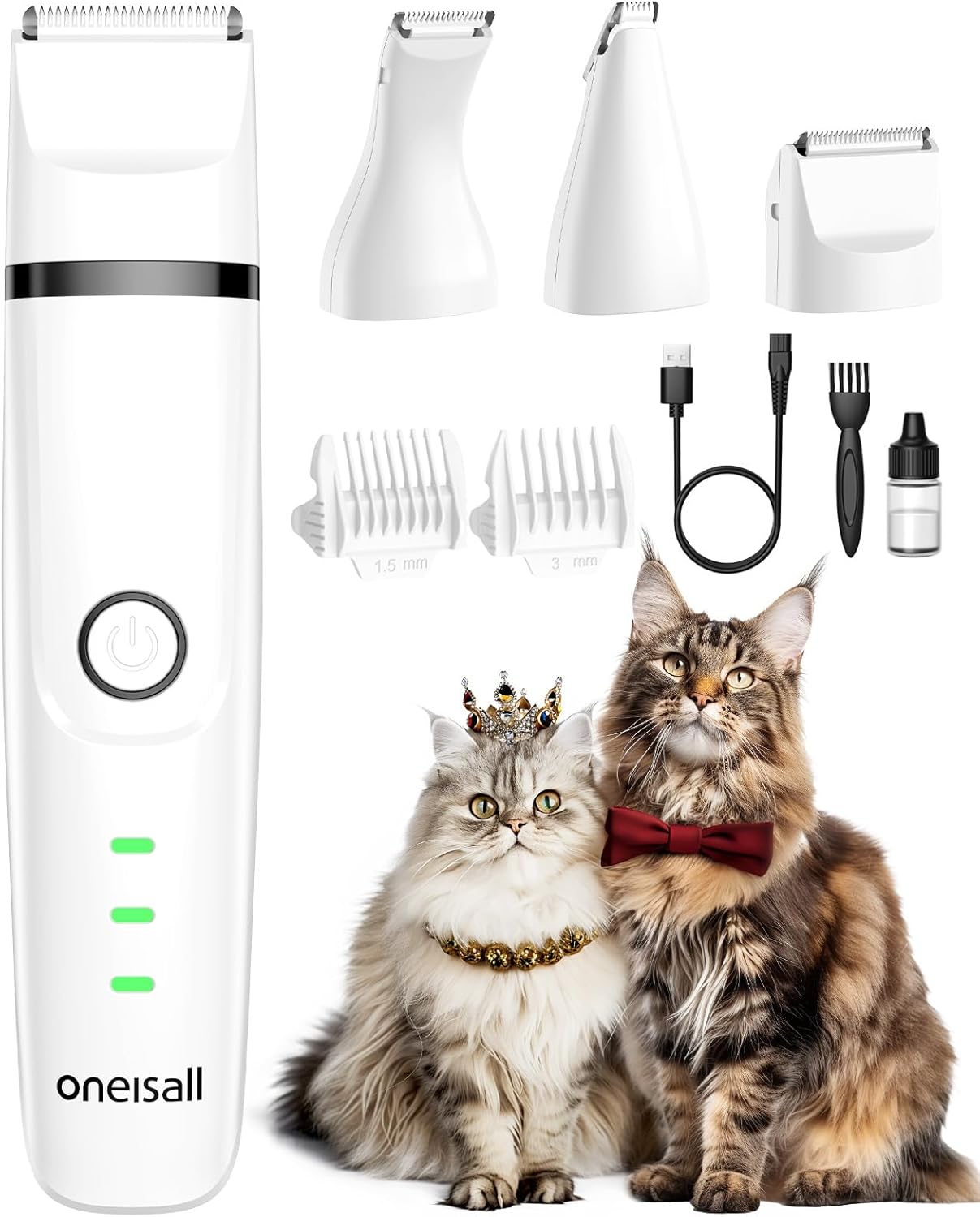 Oneisall N12 3-in-1 Cat Grooming Kit