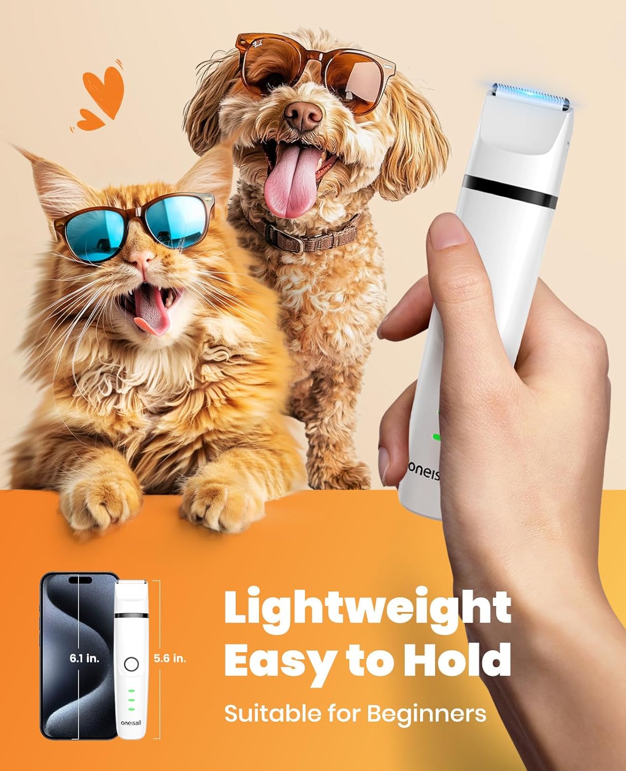 Oneisall N12 3-in-1 Cat Grooming Kit