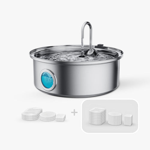Oneisall 7L Pet Water Fountain with Visual Water Level & 11 PCS Filters