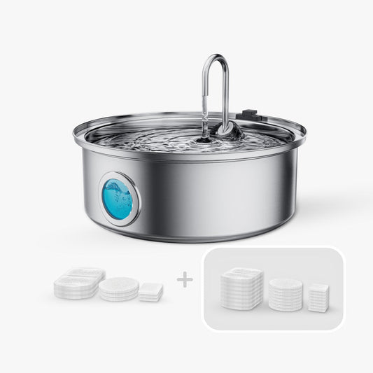 Oneisall 7L Pet Water Fountain with Visual Water Level & 11 PCS Filters