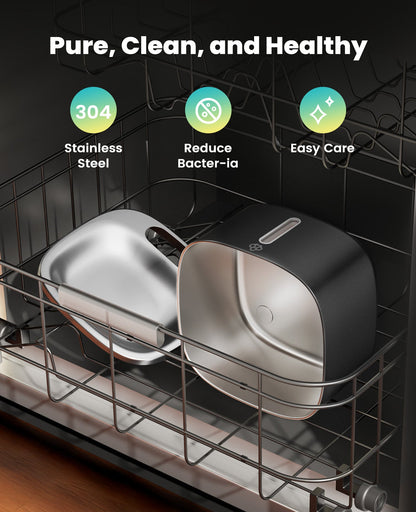 Oneisall 5L Automatic Cat Feeder Basic & 3.5L Cordless Water Fountain Set