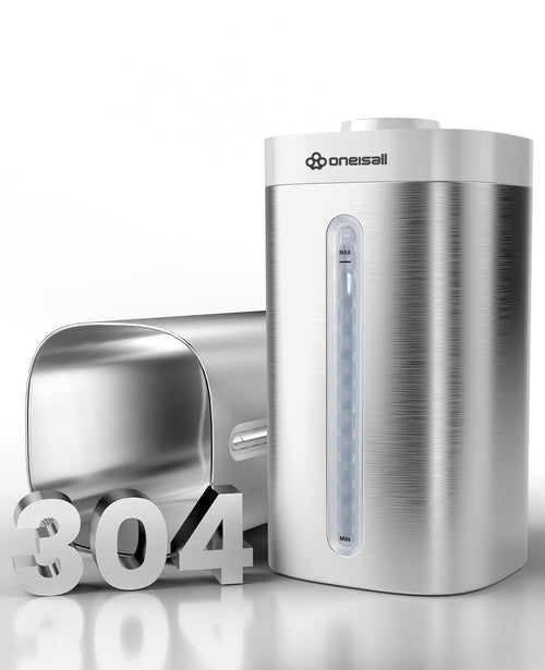 Oneisall Stainless Steel Humidifier, Easy to Clean Humidifier, Dishwasher Safe Humidifiers, Cool Mist Humidifiers for Bedroom