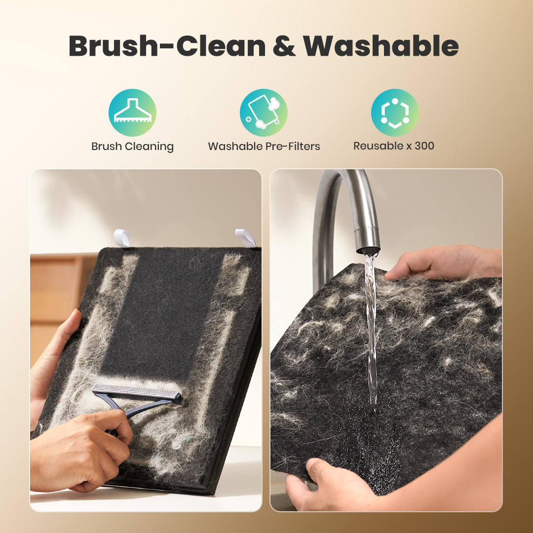 Oneisall Air Purifier for Homes with Pets, Double-Sided Inlet