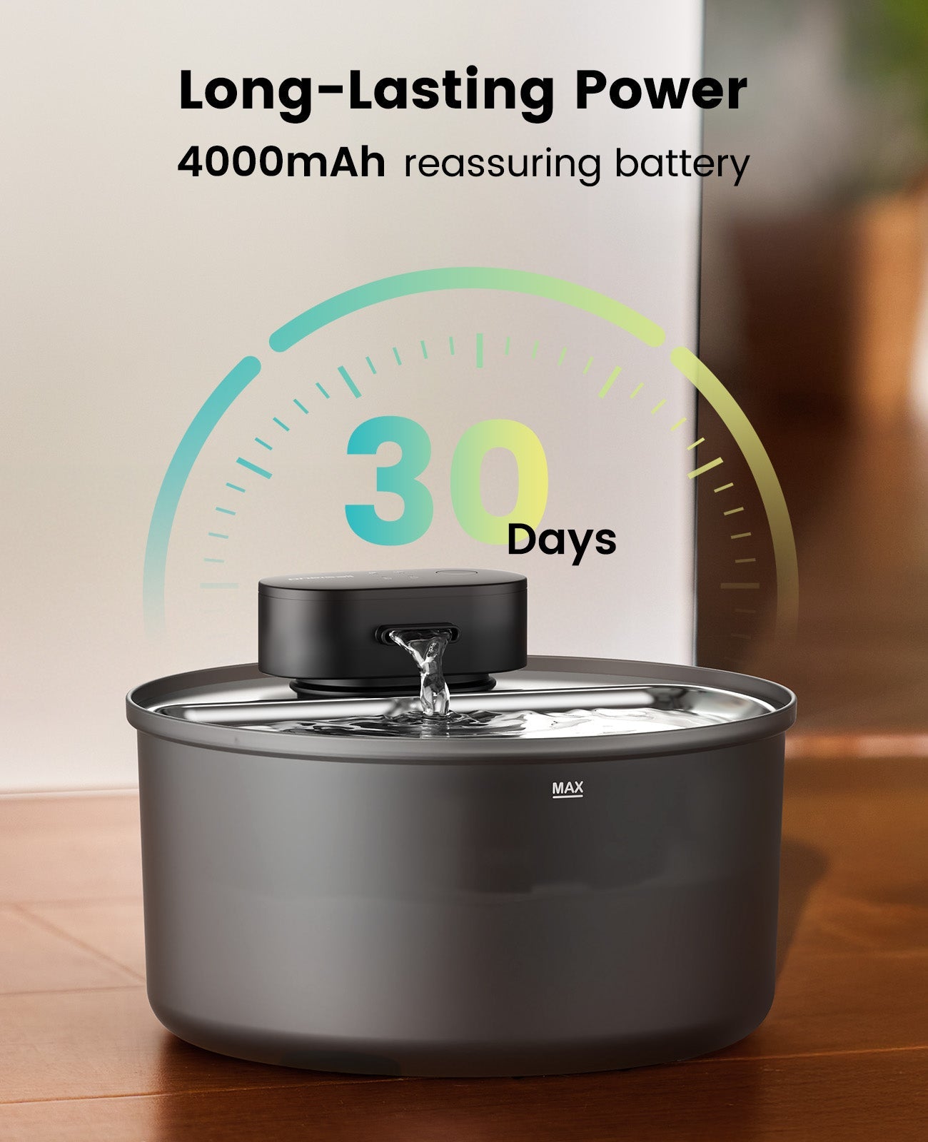 Oneisall 3.2L Cordless Cat Water Fountain