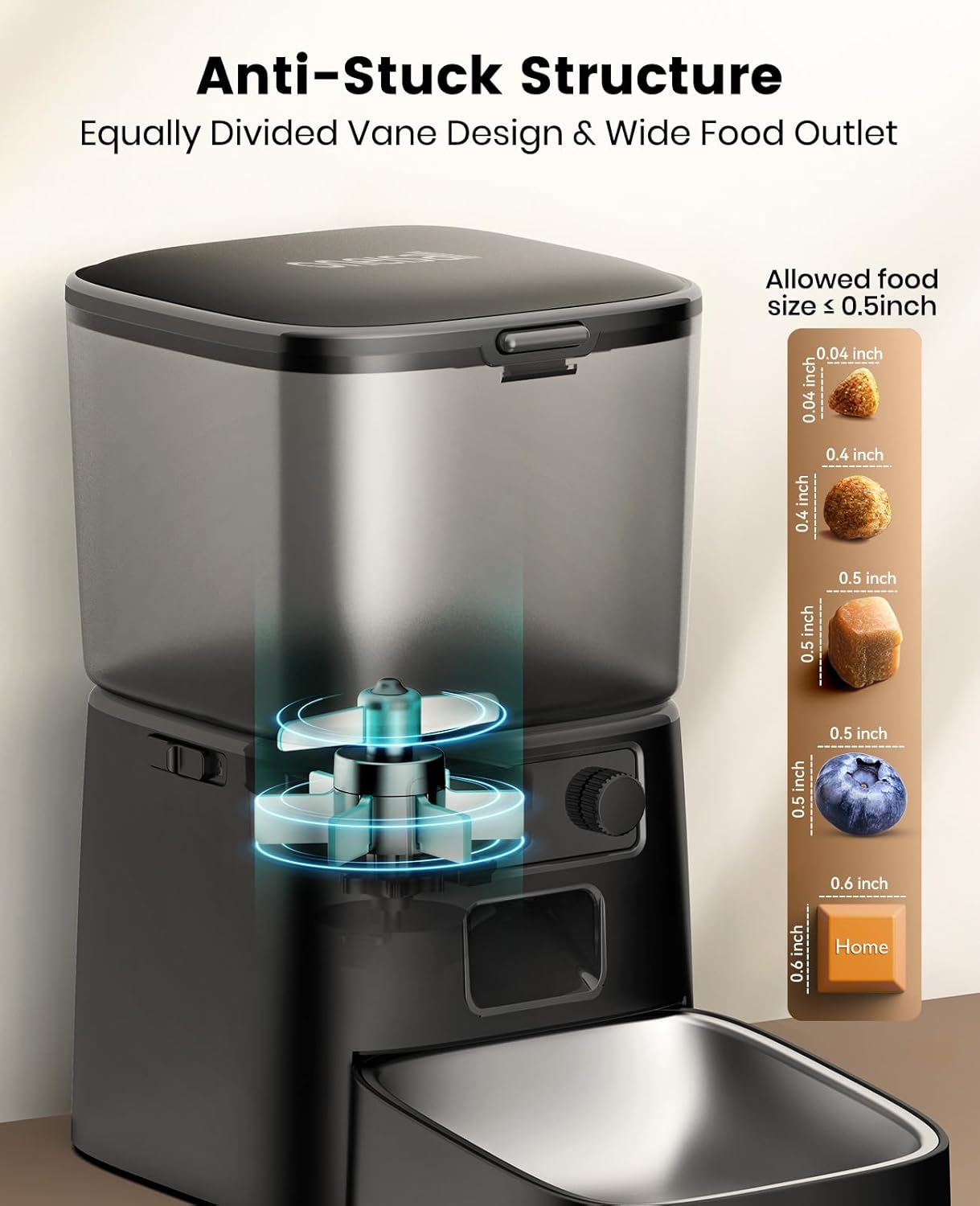 Oneisall 3.5L Automatic Cat Feeder with APP Control & 2.4G Wi-Fi