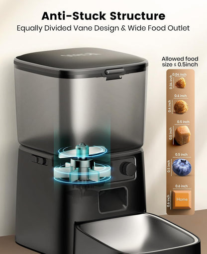 Oneisall 3.5L Automatic Cat Feeder with APP Control & 2.4G Wi-Fi