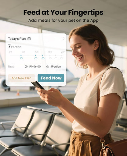 Oneisall PF08 5L Cordless Smart Cat Feeder with APP Control