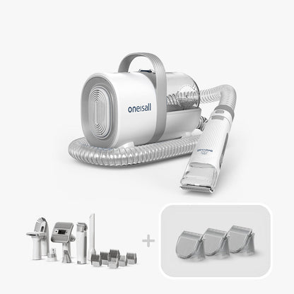 Oneisall LM2 Pet Grooming Vacuum Kit & 3 Blades Replacement Set