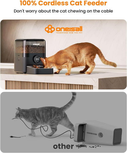 Oneisall PF06 3L Cordless Smart Cat Feeder with APP Control