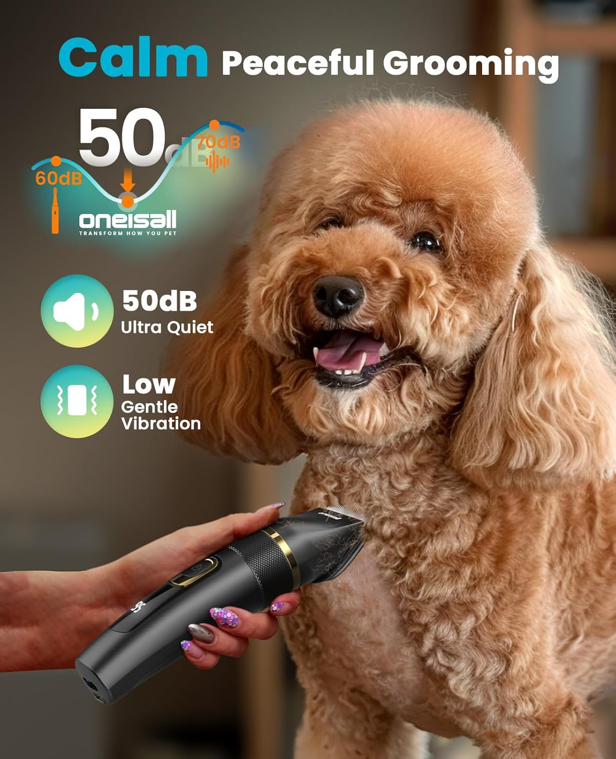 Oneisall PC17 Dog Clippers for Grooming at Home