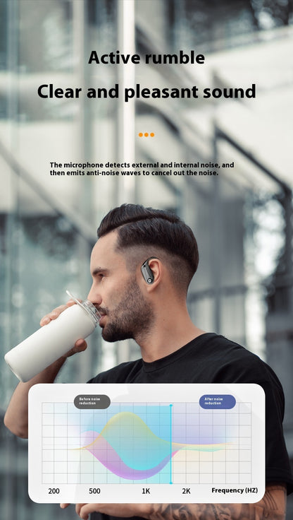 Wireless Bluetooth Headset Large Power Hanging Ear Noise Reduction