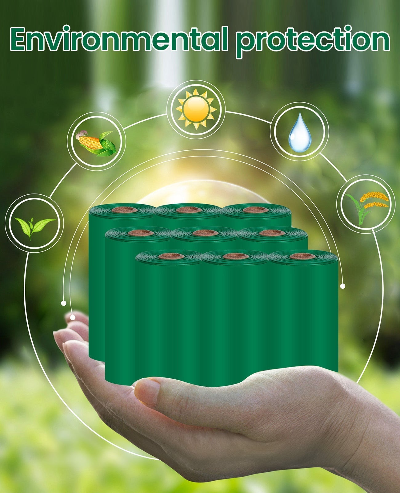 Oneisall 18 Rolls Dog Poop Bags