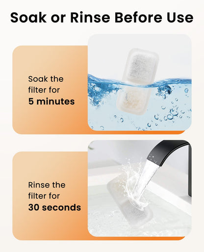 Oneisall 2L Cat Water Fountain 4PCS Carbon Filters Replacement