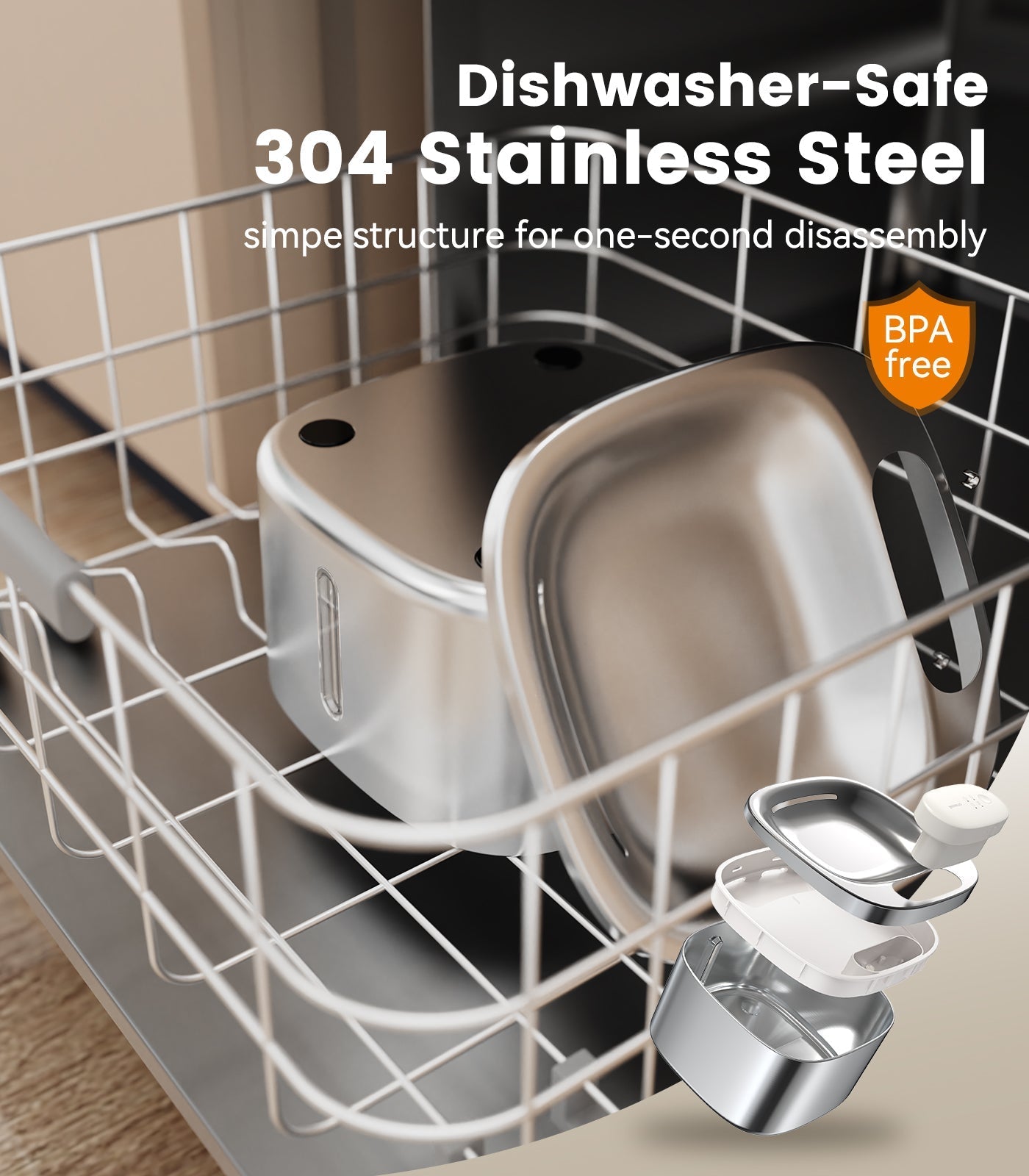 Oneisall 3.5L Cat Feeder with APP & 3.5L Cordless Water Fountain Set