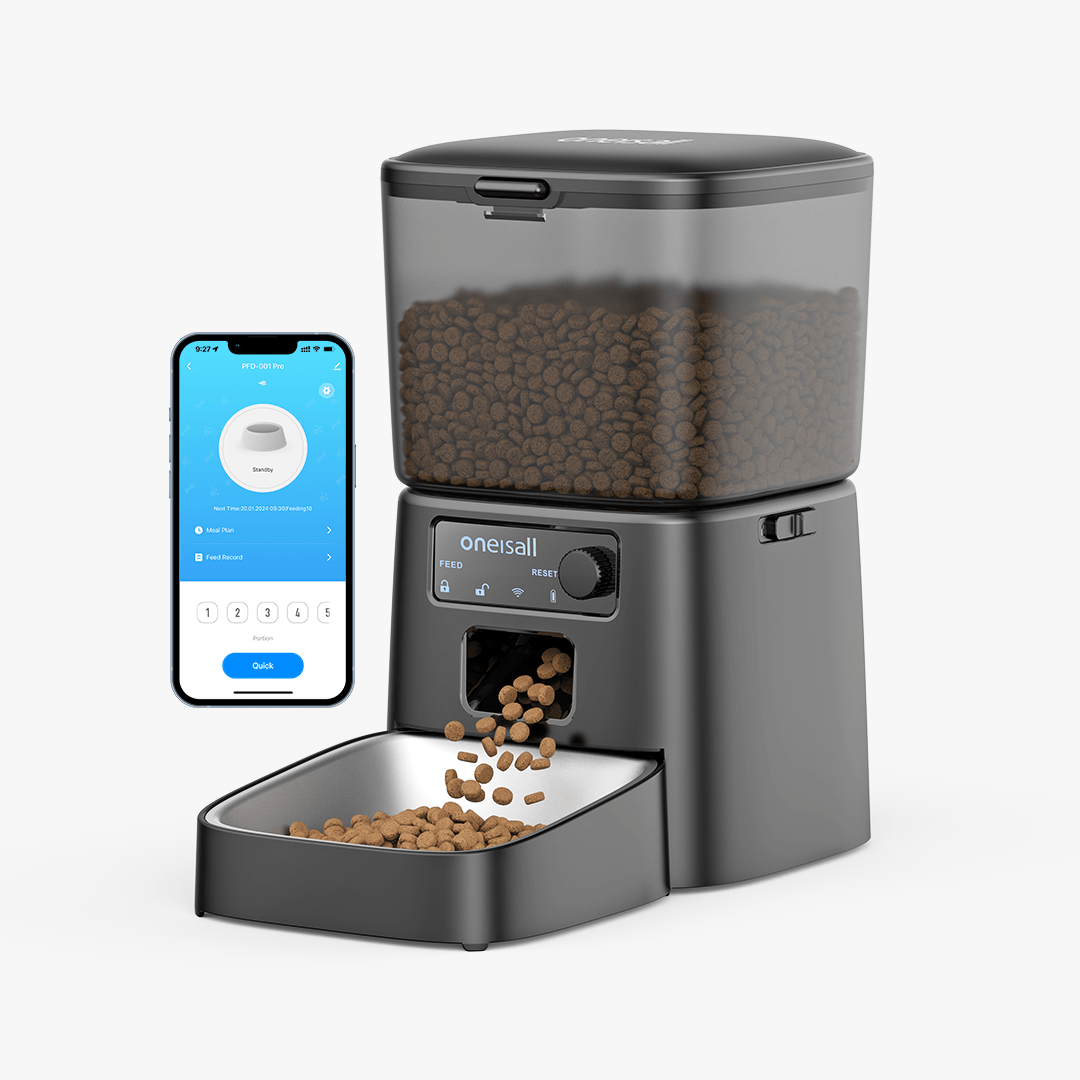 Oneisall 3.5L Automatic Cat Feeder with APP Control & 2.4G Wi-Fi