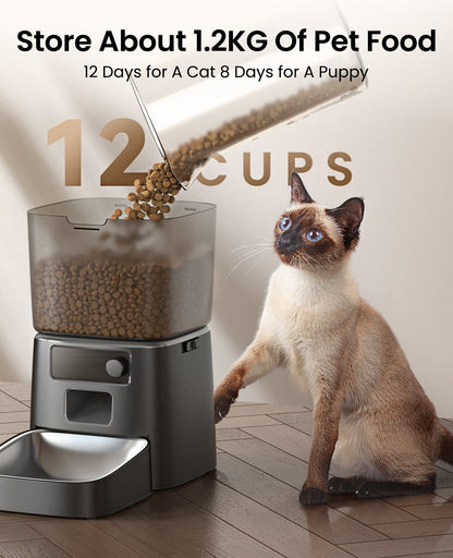 Oneisall 3.5L Automatic Cat Feeder with APP & 2L Cat Water Fountain Set
