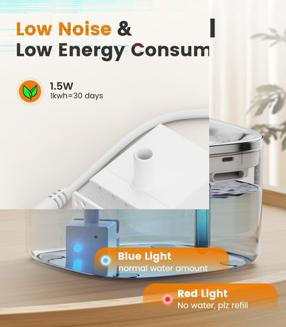 Oneisall 3.5L Cordless Pet Water Fountain Pump Replacement