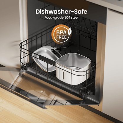 Oneisall 3.5L Cordless Stainless Steel Pet Water Fountain with 3PCS Filters