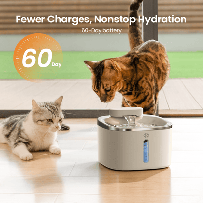 Oneisall 5L Automatic Cat Feeder Basic & 3.5L Cordless Water Fountain Set
