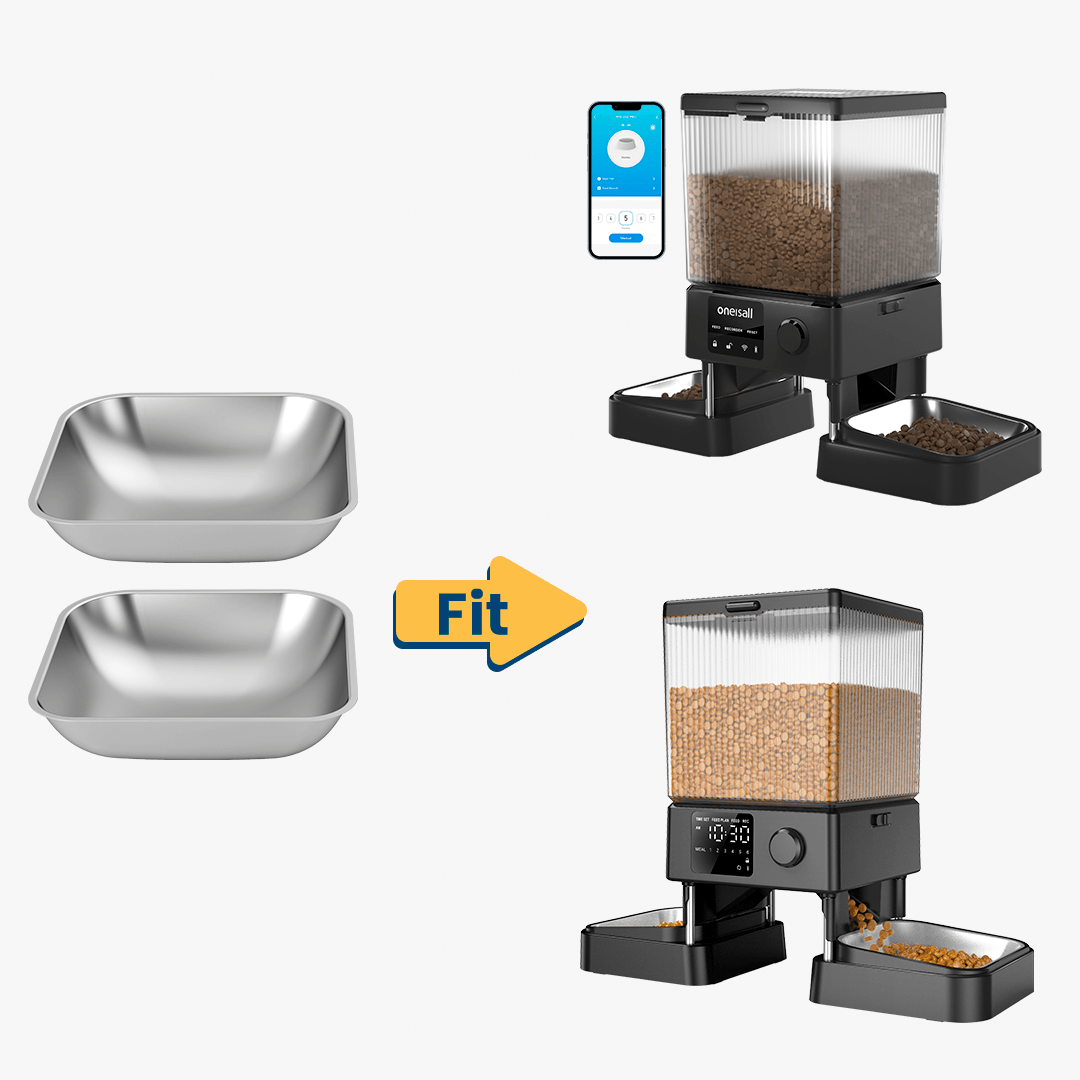 Oneisall 5L Automatic Cat Feeder Double Bowls Replacement