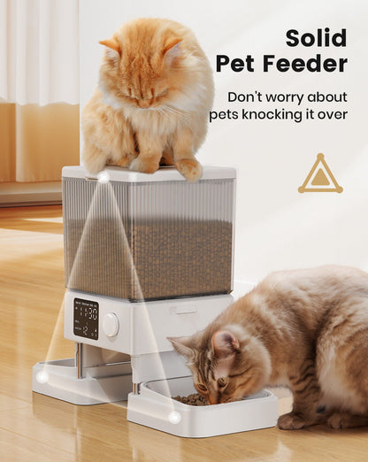 Oneisall 5L Automatic Cat Feeder Basic & 3.5L Cordless Water Fountain Set