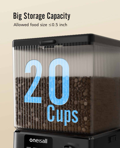 Oneisall 5L Automatic Cat Feeder with APP Control & 7L Pet Water Fountain Set