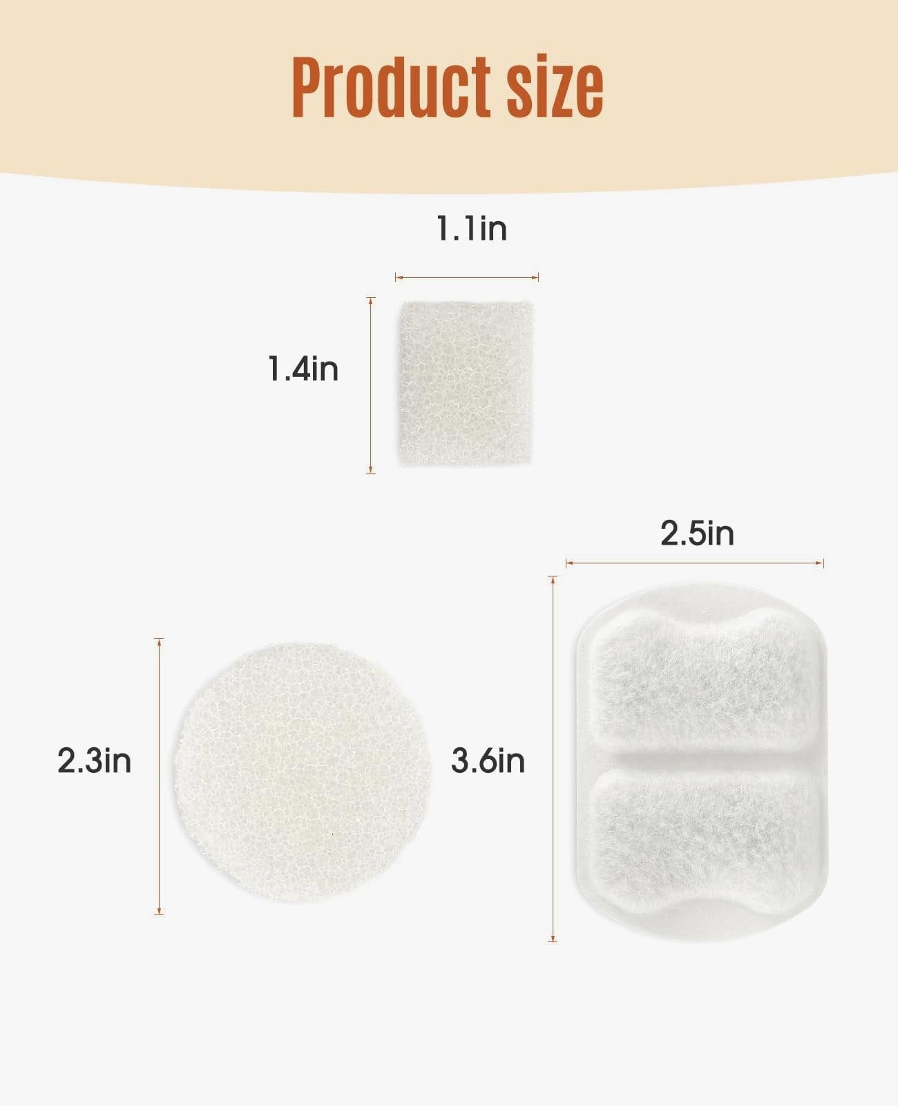 Oneisall 7L Pet Water Fountain 8Pcs Carbon Filters Replacement