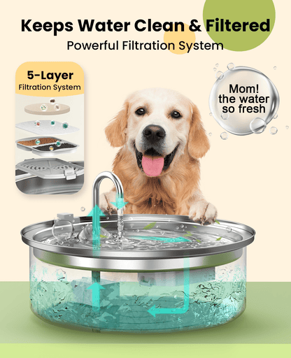 Oneisall 7L Pet Water Fountain with 11 PCS Filters