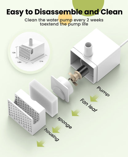 Oneisall 10L Pet Water Fountain Pump Replacement