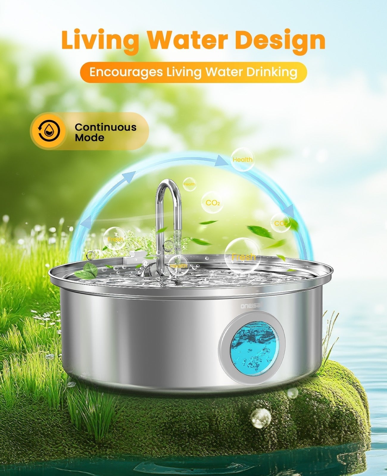 Oneisall 5L Automatic Cat Feeder with APP Control & 7L Pet Water Fountain Set