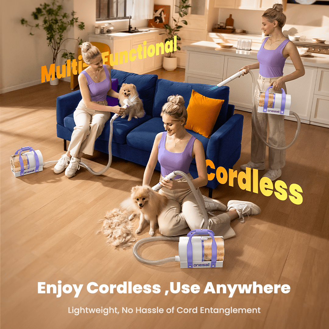 Oneisall Comfy C1 Cordless Pet Grooming Vacuum Kit