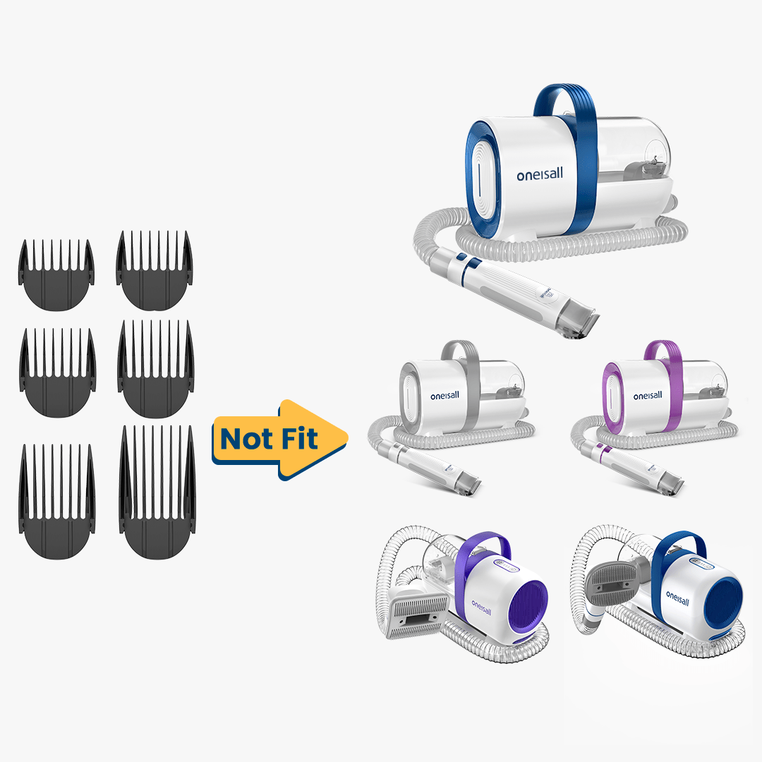 Oneisall Cozy C1/BM1Pet Grooming Vacuum & Dryer 6Pcs Attachment Guide Comb Guards  Replacement