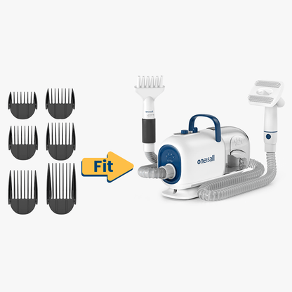 Oneisall Cozy C1/BM1Pet Grooming Vacuum & Dryer 6Pcs Attachment Guide Comb Guards  Replacement