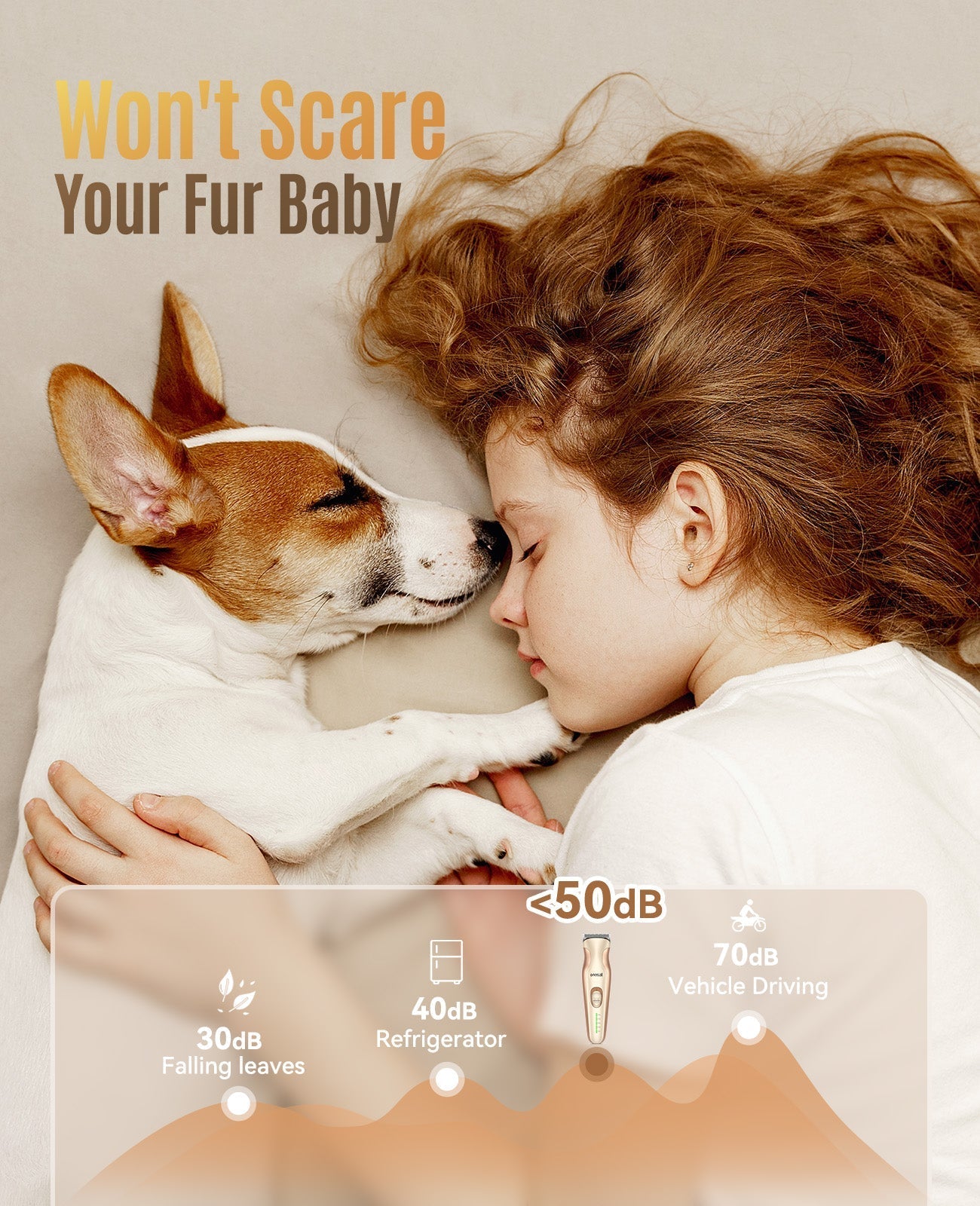 Oneisall DTJ-002 2 in 1 Dog Clippers with Narrow Blade